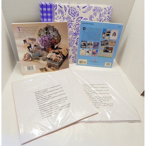 Memories Direct Scrapbook Lavender Album Papers Instruction Books Stickers Lot - Picture 2 of 11